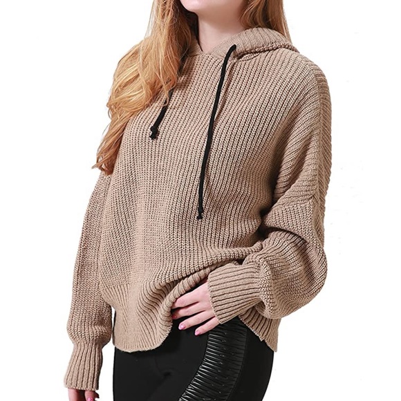 Oversized Hooded Grandpa Sweater Comfy Warm Casual - Picture 4 of 8